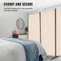Room divider 4 paneler stofrum privatlivsskærm til kontor