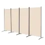 Room divider 4 paneler stofrum privatlivsskærm til kontor
