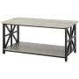 40" Farmhouse Coffee Table, Rectangle Coffee Table with Open Storage Compartment, Wooden Rustic Cocktail Table for Living Room, 