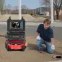 Sewer Camera, 98 ft/30m, Self-Leveling Drain Camera with 512Hz Transmitter, Distance Counter, 9" Screen 1080P HD Snake Plumbing 