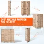 Wood Room Divider, 4 Panel Wood Folding Privacy Screen, 66.9 Inches Tall Indoor Louvered Wooden Partition, Portable Decoration S