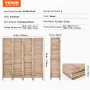 Wood Room Divider, 4 Panel Wood Folding Privacy Screen, 66.9 Inches Tall Indoor Louvered Wooden Partition, Portable Decoration S