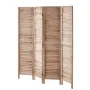 Wood Room Divider, 4 Panel Wood Folding Privacy Screen, 66.9 Inches Tall Indoor Louvered Wooden Partition, Portable Decoration S