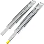 Heavy Duty Drawer Slides 24" Length, Locking Drawer Slides 500lbs Load Capacity Long Full Extension Drawer Slide 1 Pair Side Mou