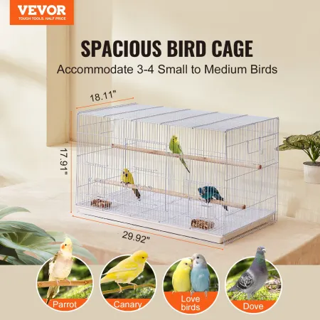 Bird Flight Cage 18 i små metal parakeet bur til cockatiels