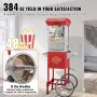 Popcorn Popper Machine med Cart Popcorn Maker 850W 8 oz 48