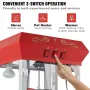 Popcorn Maker, 850W Popcorn Popper Machine, 8 Oz Kettle Makes 48 Cups per Batch, Countertop Popcorn Maker with Tempered Glass, I