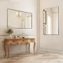 Wall Mounted Makeup Mirror, 0.15" Thick, 24" x 36" Mirror with Aluminium Alloy Frame & Explosion-Proof Film, Scratch-Resistant M