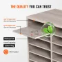 Wood Literature Organizer File Sorter Paper Storage Holder 27