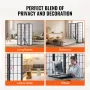 Room Divider, 4 Panel Japanese Room Divider Screen, Wood Folding Privacy Screen Indoor, Japanese Partition Portable Decoration D