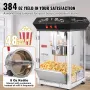 Popcorn Maker, 850W Popcorn Popper Machine, 8 Oz Kettle Makes 48 Cups per Batch, Countertop Popcorn Maker with Tempered Glass, I