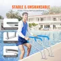 Pool Handrail, 39 x 32 inch Pool Railing, Stainless Steel with Base Plate for Indoor/Outdoor Pools,Swimming Pool Safety Railing 