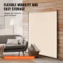 6ft Room Divider Single Panel Fabric Room Screen til Office
