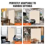 6ft Room Divider Single Panel Fabric Room Screen til Office