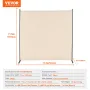 Room Divider, Single Panel Room Divider, 6FT Privacy Screen Indoor, Partition Divider for Room Separation, Freestanding Room Div