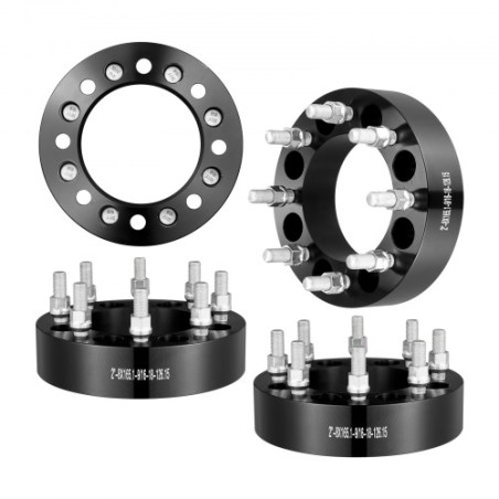 2" 8"x6.5" Wheel Spacers Wheel Adapters 8 Lug Forged Spacer 2 PCS Black