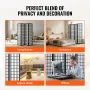 Room Divider, 4 Panel Japanese Room Divider, Wood Folding Privacy Screen Indoor, Japanese Partition Dividers Portable Decoration