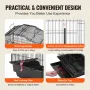 41-inch Open Top Large Parrot Bird Cage, Hanging Bird Cage for Parakeets Finches Canaries Lovebirds Cockatiels Budgies Small Qua