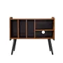 Record Player Stand, Turntable Stand Holds Up to 220 Albums, Vintage Vinyl Record Cabinet with Removable Shelves, Record Player 