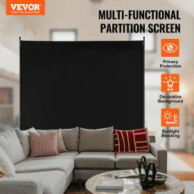 6ft Room Divider Single Panel Fabric Room Screen til Office