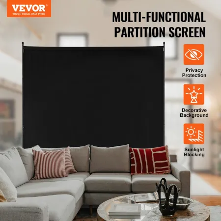 6ft Room Divider Single Panel Fabric Room Screen til Office