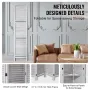 Wood Room Divider, 4 Panel Wood Folding Privacy Screen, 66.9 Inches Tall Indoor Louvered Partition Divider, Portable Decoration 