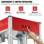 Popcorn Maker, 1440W Popcorn Popper Machine, 12 Oz Kettle Makes 80 Cups per Batch, Countertop Popcorn Maker with Tempered Glass,