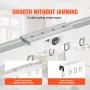 Ceiling Curtain Track Set, 11.8 FT/3.6 Meter, Sliding Ceiling Track System for Curtains, Room Divider Curtain Track Ceiling/Wall
