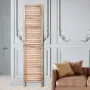 Wood Room Divider, 6 Panel Wood Folding Privacy Screen, 66.9 Inches Tall Indoor Louvered Partition Divider, Portable Decoration 