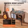 Record Player Stand 2-lags træplade Stand 3 Cabinets Black &