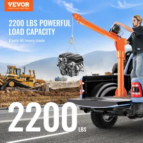 Electric Pickup Truck Crane Hoist Crane 2200 lbs 360â ° Swivel Hoist Lift