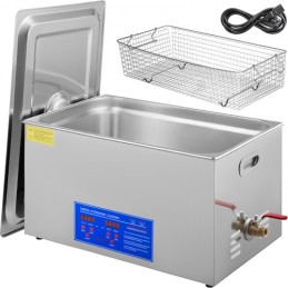 22L Ultrasonic Cleaner Machine Stainless Steel Ultrasonic Cleaning Machine Digital Heater Timer Jewelry Cleaning for Commercial