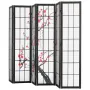 Room Divider, 6 Panel Japanese Room Divider Screen, Wood Folding Privacy Screen Indoor, Japanese Partition Portable Decoration D