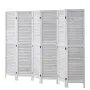 Wood Room Divider, 6 Panel Wood Folding Privacy Screen, 66.9 Inches Tall Indoor Louvered Wooden Partition, Portable Decoration S