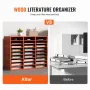 Træ Litteratur Organizer Filsortering Papir Opbevaringsholder