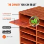 27 Compartments Wood Literature Organizer, Adjustable Shelves, Medium Density Fiberboard Mail Center, Office Home School Storage