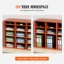 27 Compartments Wood Literature Organizer, Adjustable Shelves, Medium Density Fiberboard Mail Center, Office Home School Storage