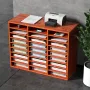 Træ Litteratur Organizer Filsortering Papir Opbevaringsholder