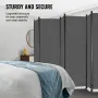 Room divider 6 paneler stofrum privatlivsskærm til kontor