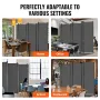 Room divider 6 paneler stofrum privatlivsskærm til kontor