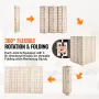 Room Divider, 6 Panel Japanese Room Divider, Wood Folding Privacy Screen Indoor, Japanese Partition Dividers Portable Decoration