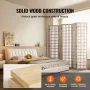Room Divider, 6 Panel Japanese Room Divider, Wood Folding Privacy Screen Indoor, Japanese Partition Dividers Portable Decoration