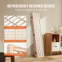 Room Divider, 6 Panel Japanese Room Divider, Wood Folding Privacy Screen Indoor, Japanese Partition Dividers Portable Decoration