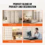 Room divider japansk vægdelere 6 panel skærm til rumskillelse