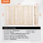Room divider japansk vægdelere 6 panel skærm til rumskillelse