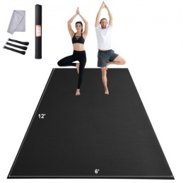 Exercise Mat Non Slip Yoga Mat Gym Fitness Pilate Workout Mat (12x6ft)