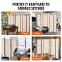Room Divider, 6 Panels Room Divider, Folding Privacy Screen and Portable Partition Divider for Room Separation, Freestanding Roo