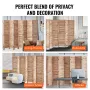 Wood Room Divider, 8 Panel Wood Folding Privacy Screen, 66.9 Inches Tall Indoor Louvered Partition Divider, Portable Decoration 