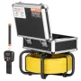 Sewer Camera with 512Hz Locator, 98 ft/30 m, Self-Leveling Drain Inspection Camera with 9" 1080P HD Screen, 36X Zoom, Snake Plum