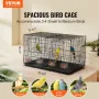 Bird Flight Cage med skillelinje 18 i lille metal parakeet bur
